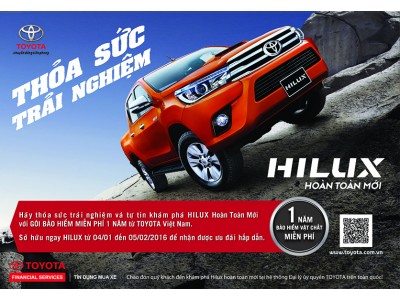 Mua Toyota Hilux 2015 nhận ngay 1 năm bảo hiểm miễn phí